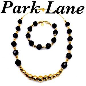 𝅺PARK Lane Gold Plated Beaded Necklace & Bracelet Set